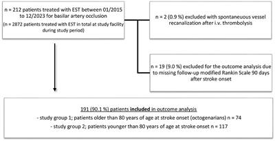 Clinical outcome and outcome prediction of octogenarians with acute basilar artery occlusion and endovascular stroke treatment compared to younger patients